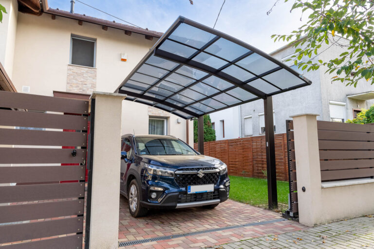 Deluxe Building Ximax Portoforte szimpla alumínium autóbeálló antracit színben