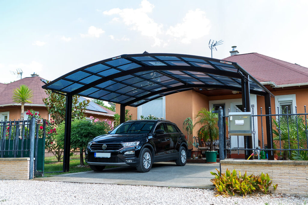 Ximax-Portoforte-dupla-beallo-aluminium-autobeallo-polikarbonat-teto-kesz-kocsibeallo-eloregyartott-kocsibeallo