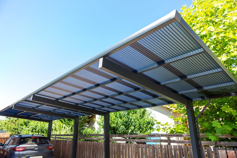 Ximax Wing dupla tandem beálló, kész kocsibeálló, alumínium autóbeálló, Deluxe Building 02