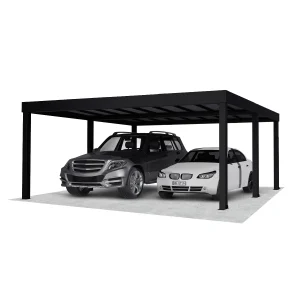 Palram Oslo, kész kocsibeálló, alumínium autóbeálló, dupla beálló 6x6, Deluxe Building