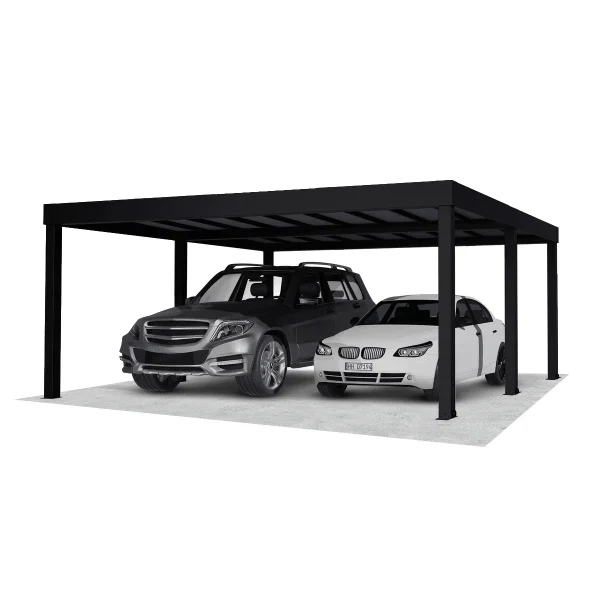 Palram Oslo, kész kocsibeálló, alumínium autóbeálló, dupla beálló 6x6, Deluxe Building