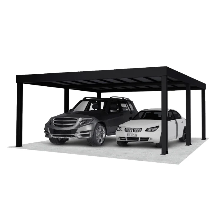 Palram Oslo, kész kocsibeálló, alumínium autóbeálló, dupla beálló 6x6, Deluxe Building