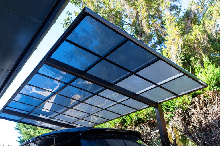 Ximax Linea fekete szimpla beálló, kész kocsibeálló, alumínium autóbeálló, Deluxe Building 04