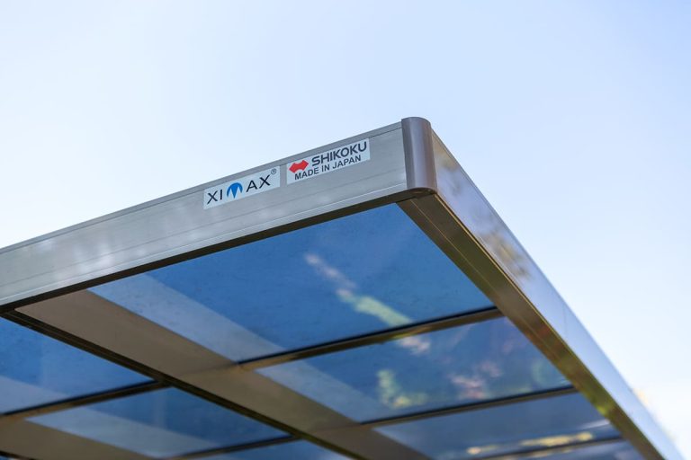 Ximax Neo szimpla, kész kocsibeálló, alumínium autóbeálló, rozsdamentes acél szín, Deluxe Building 05