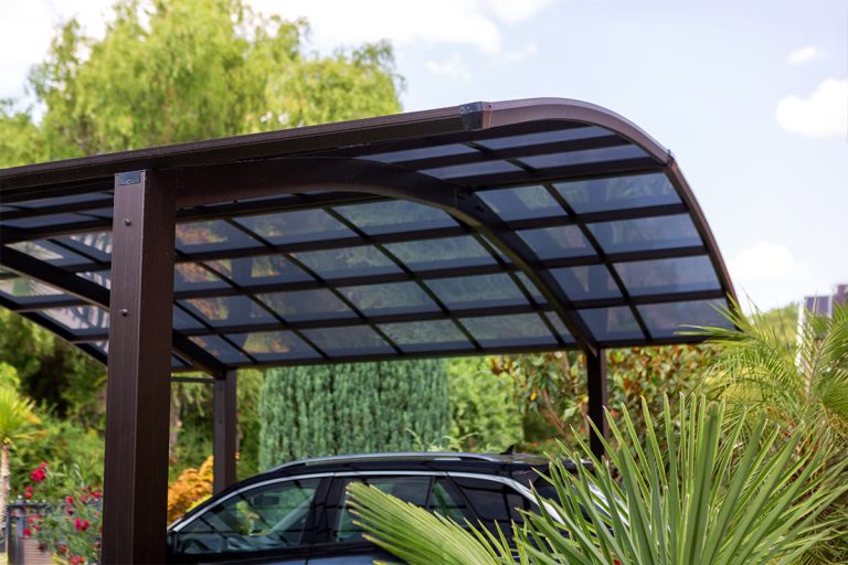 Ximax Portoforte dupla M, kész kocsibeálló, alumínium autóbeálló, két állásos, Deluxe Building 03