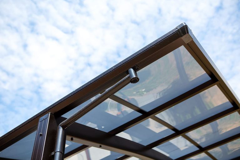 Ximax Portoforte dupla M, kész kocsibeálló, alumínium autóbeálló, két állásos, Deluxe Building 08