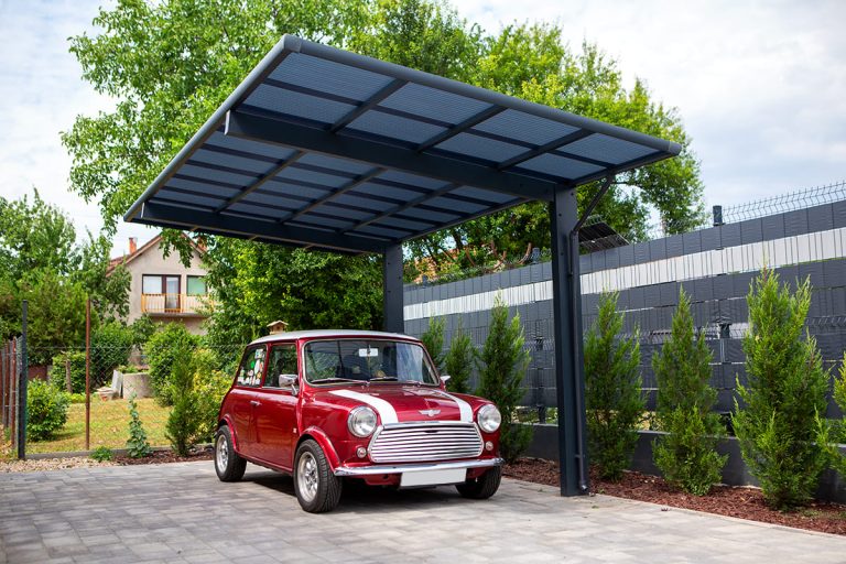 Ximax Wing kész kocsibeálló, alumínium autóbeálló, szimpla beálló, Deluxe Building 01