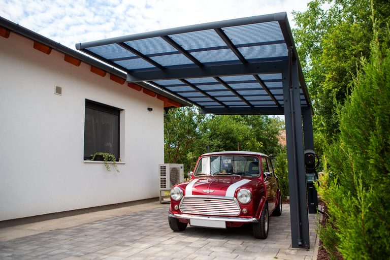 Ximax Wing kész kocsibeálló, alumínium autóbeálló, szimpla beálló, Deluxe Building 02