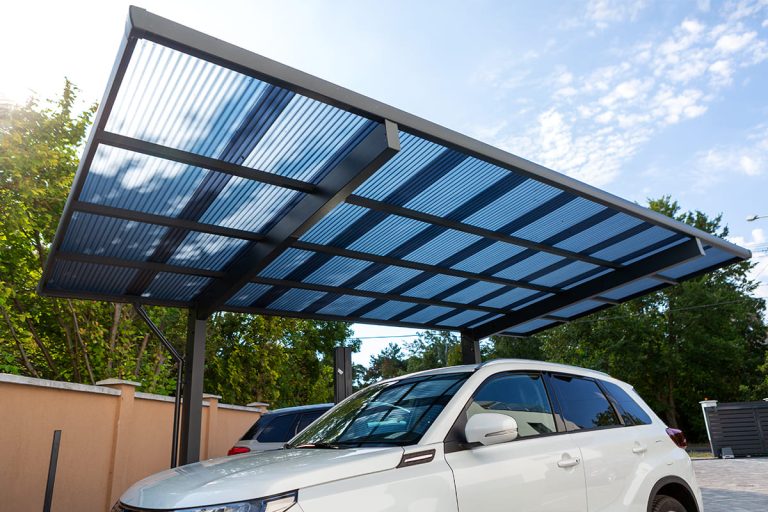 Ximax Wing szimpla, kész kocsibeálló, alumínium autóbeálló, antracit színben, Deluxe Building 03