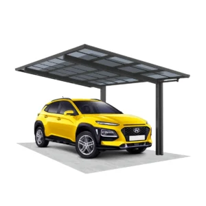 ximax napelemes kocsibeálló, alumínium autóbeálló, ximax linea solar, 6 db napelemmel