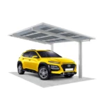 ximax napelemes kocsibeálló, alumínium autóbeálló, ximax linea solar, 9 db napelemmel