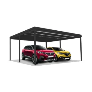 DQ-A-D6x5-03-S00, Deluxe Quick, alumínium kocsibeálló, szendvicspanel fedés, két állásos beálló, Deluxe Building