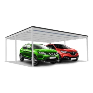 DQ-A-D6x6-04-P00, Deluxe Quick, alumínium kocsibeálló, polikarbonát fedés, két állásos beálló, Deluxe Building