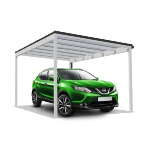 DQ-A-S5x3-04-P00, Deluxe Quick, alumínium kocsibeálló, polikarbonát fedés, egy állásos beálló, Deluxe Building