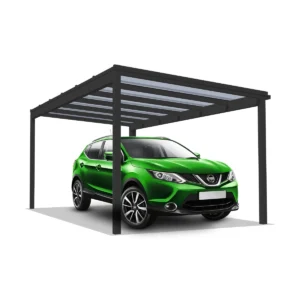 DQ-A-S6x3-03-P00, Deluxe Quick, alumínium kocsibeálló, polikarbonát fedés, egy állásos beálló, Deluxe Building