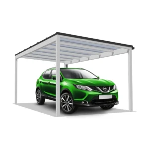 DQ-A-S6x3-04-P00, Deluxe Quick, alumínium kocsibeálló, polikarbonát fedés, egy állásos beálló, Deluxe Building