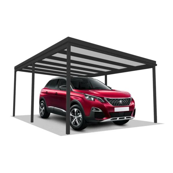 DQ-A-S6x4-03-S00, Deluxe Quick, alumínium kocsibeálló, szendvicspanel fedés, egy állásos beálló, Deluxe Building