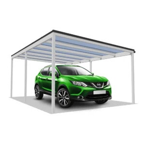 DQ-A-S6x4-04-P00, Deluxe Quick, alumínium kocsibeálló, polikarbonát fedés, egy állásos beálló, Deluxe Building