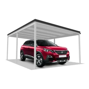 DQ-A-S6x4-04-S00, Deluxe Quick, alumínium kocsibeálló, szendvicspanel fedés, egy állásos beálló, Deluxe Building