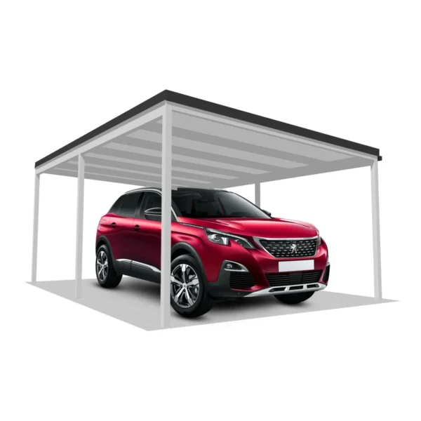 DQ-A-S6x4-04-S00, Deluxe Quick, alumínium kocsibeálló, szendvicspanel fedés, egy állásos beálló, Deluxe Building