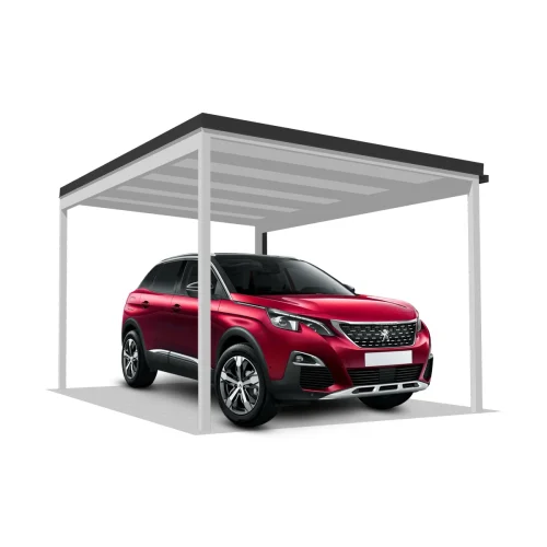 DQ-A-S5x3-04-S00, Deluxe Quick, alumínium kocsibeálló, szendvicspanel fedés, egy állásos beálló, Deluxe Building