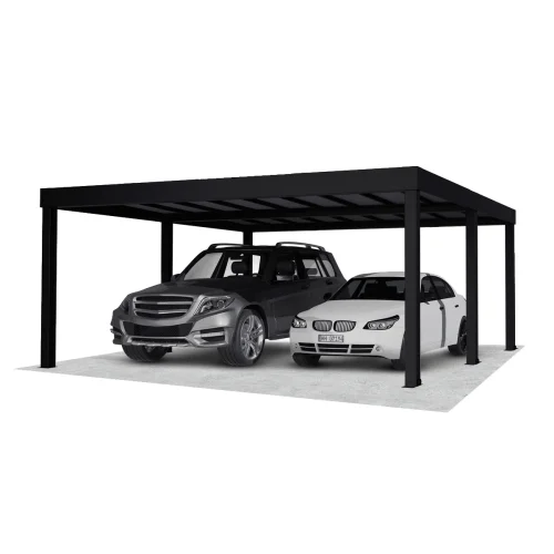 Palram Oslo, kész kocsibeálló, alumínium autóbeálló, dupla beálló 6x6, Deluxe Building